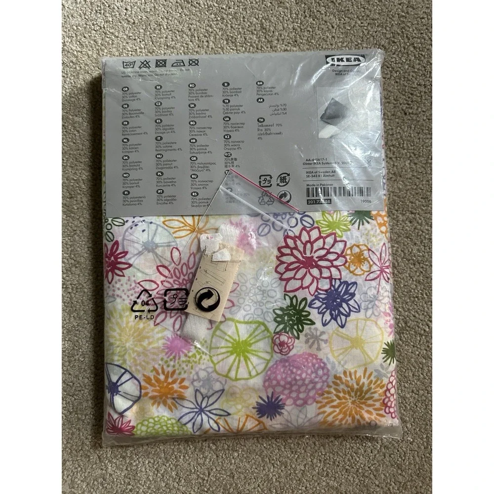 Ikea RENET Floral VTG Retro Curtains/Panels Set of 2-57x98 NEW In Package